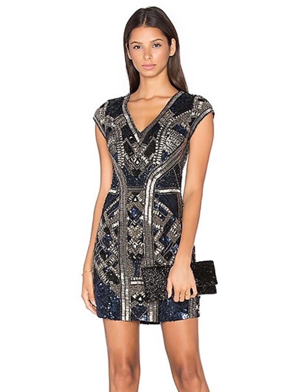 PARKER BLACK SERENA EMBELLISHED MINI DRESS, size 6 - Picture 5 of 5